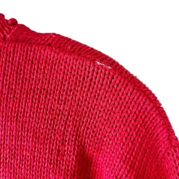 Vintage Christmas Sweater Reindeer I‎ Believe ugly Sz S - Picture 6 of 7